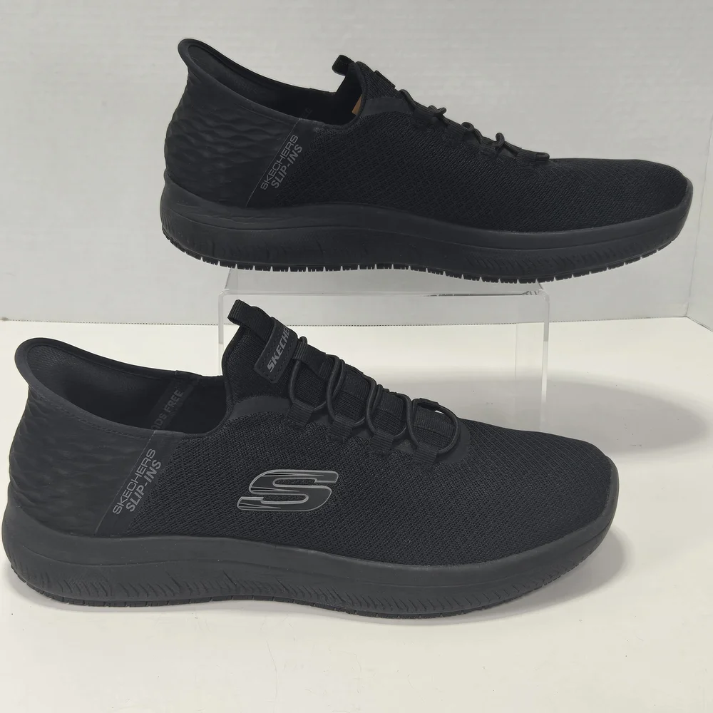 Skechers Work Summits-Colsin Black Hands Free Slip-Ins Men's Size 10 1/2 10.5